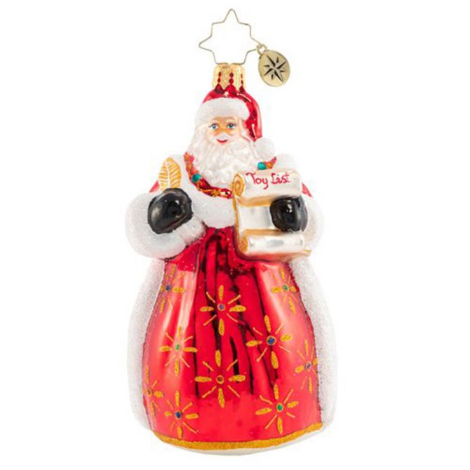 Christopher Radko Kris Checks Off His List Ornament