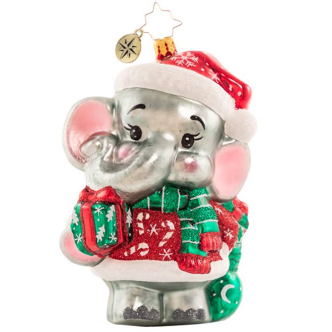Christopher Radko Baby Benevolent Elephant Ornament