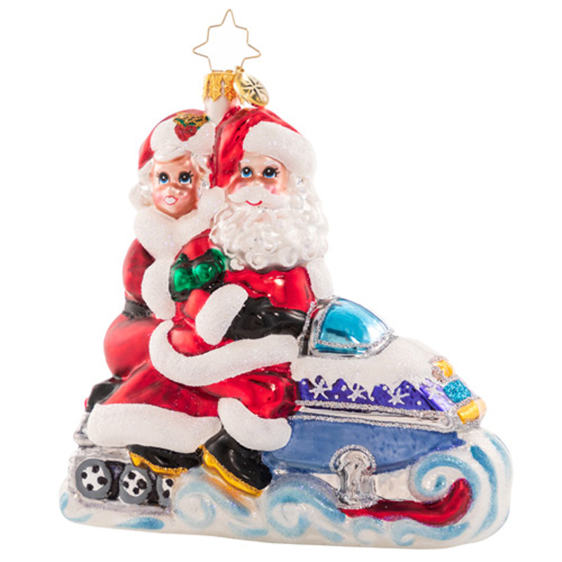 Christopher Radko Snowy Getaway For Two Ornament