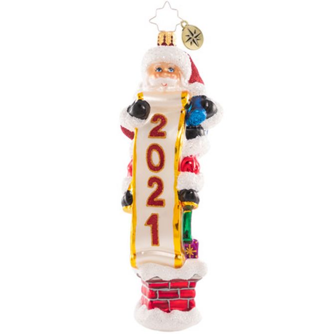 Christopher Radko 2021 Chimney Top Celebration Ornament