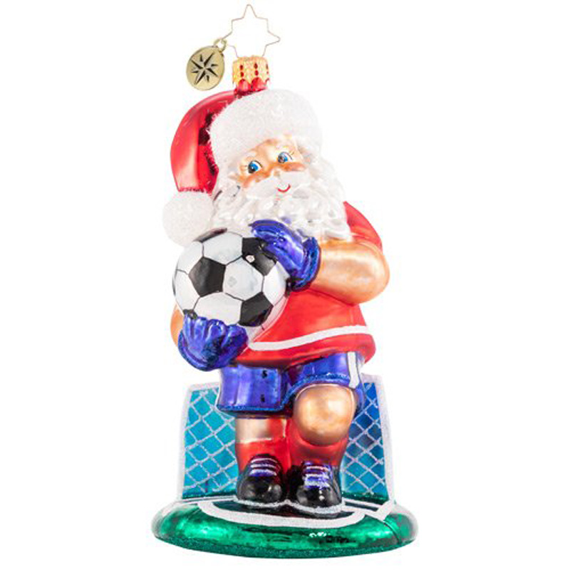 Christopher Radko Grass Stains For Goalie Glory Ornament
