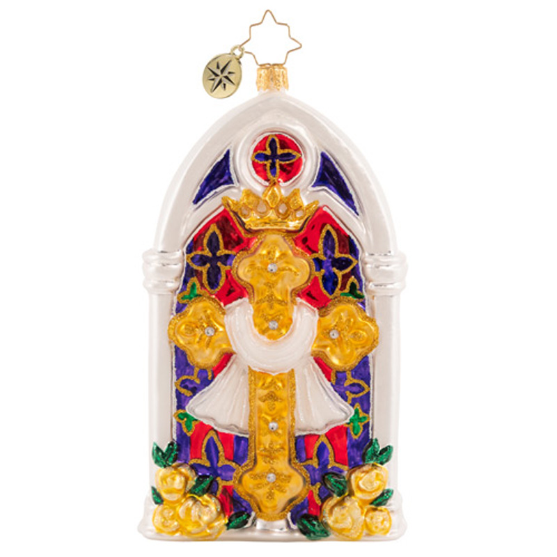 Christopher Radko Stained Glass Serenity Ornament