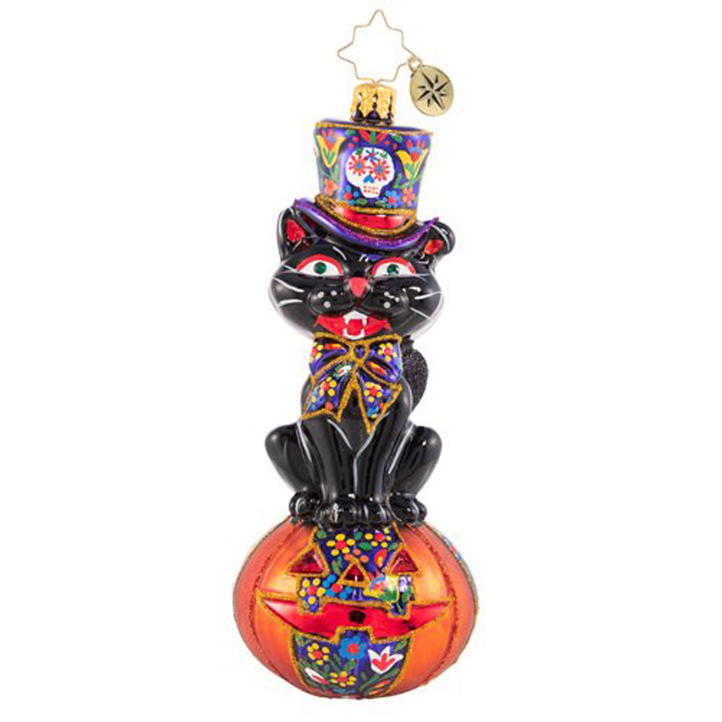 Christopher Radko Black Cat Magic Ornaments