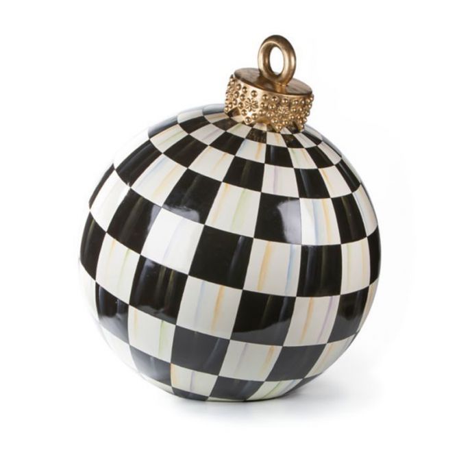 MacKenzie-Childs Jolly Outdoor Ornament, Courtly Check
