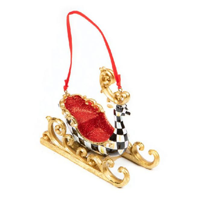 MacKenzie-Childs Westminster Deer Sleigh Ornament
