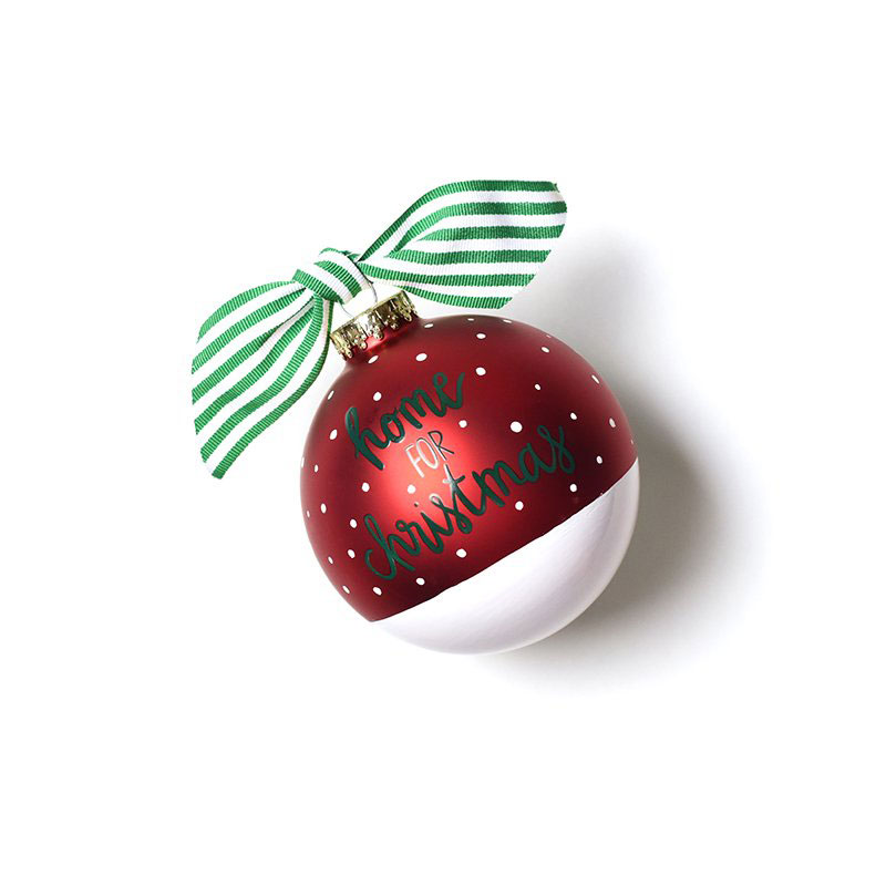 Coton Colors Home For Christmas Glass Ornament