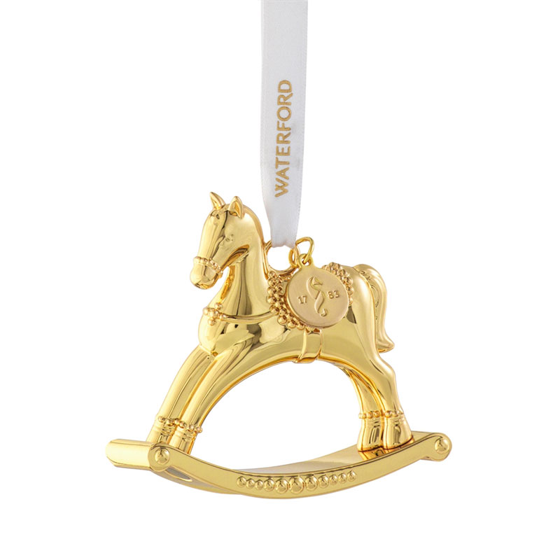 Waterford Rocking Horse Golden Ornament