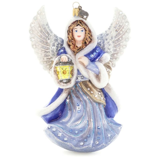 Jay Strongwater Blue Angel Ornament