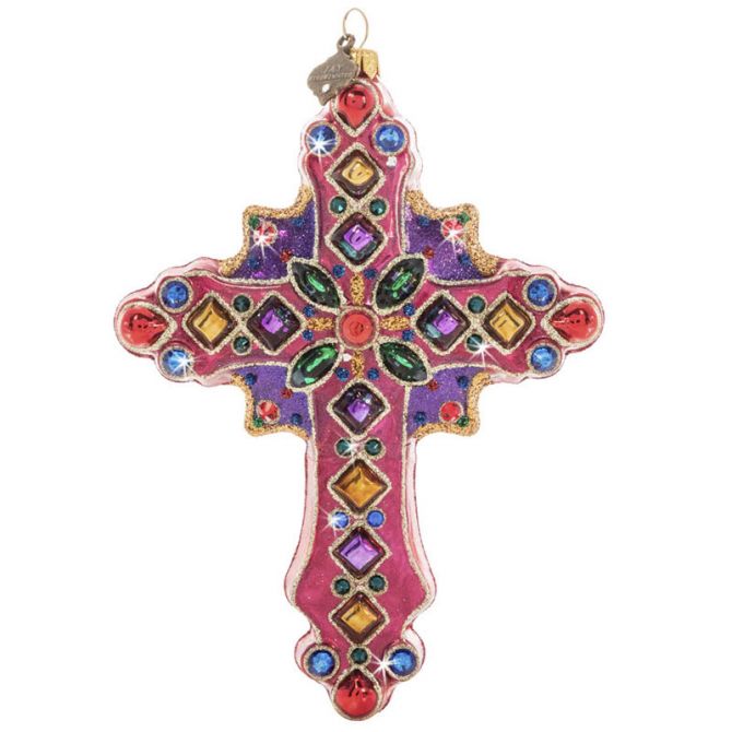 Jay Strongwater Cross Ornament, 2022