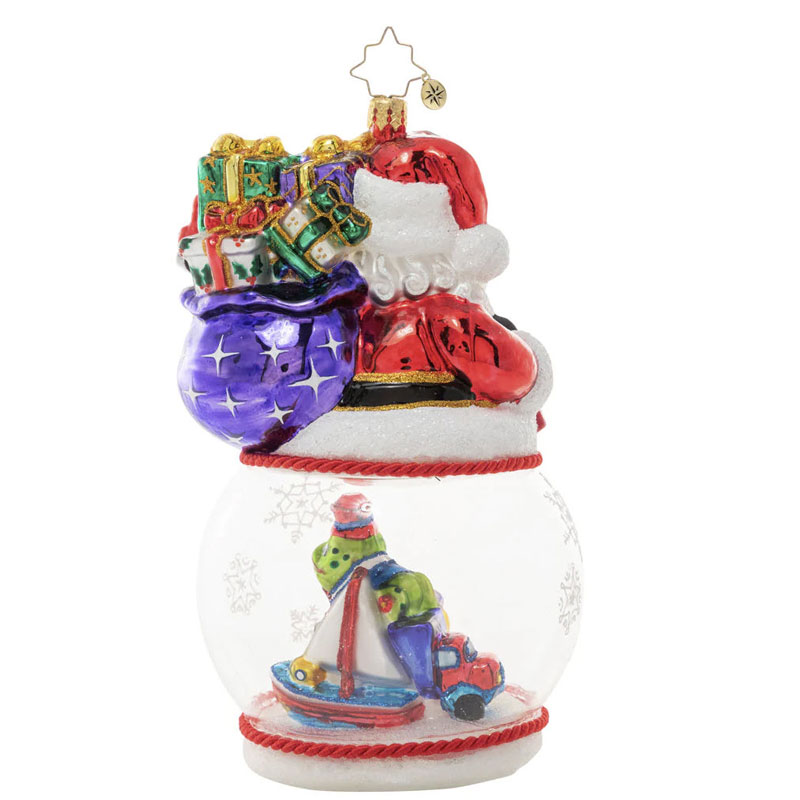 Christopher Radko Santa's Magic Snow Globe Ornament