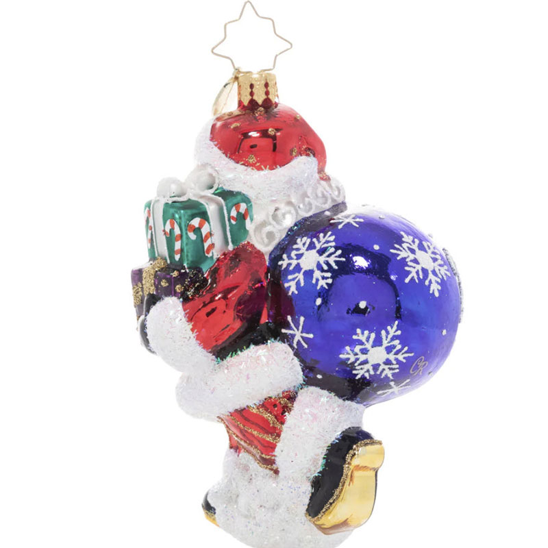 Christopher Radko 2022 Dated Cheery Santa Ornament