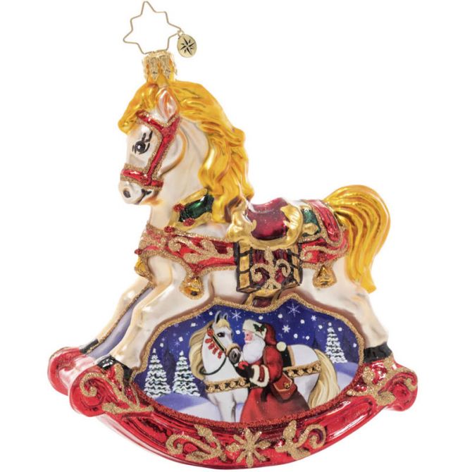 Christopher Radko Resplendent Rocking Horse Ornament 1021139