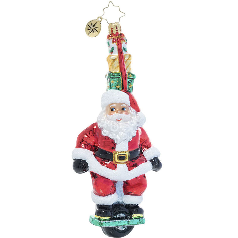Christopher Radko One Wheelin Santa Ornament | 1021088 | Borsheims