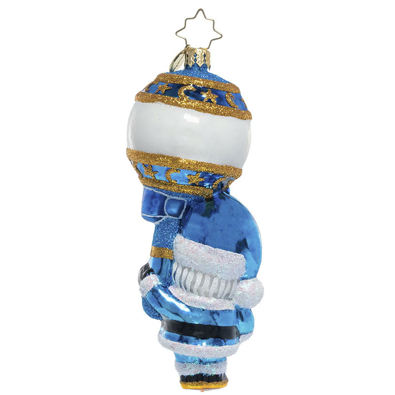 Christopher Radko First Christmas Rattle: Baby Blue