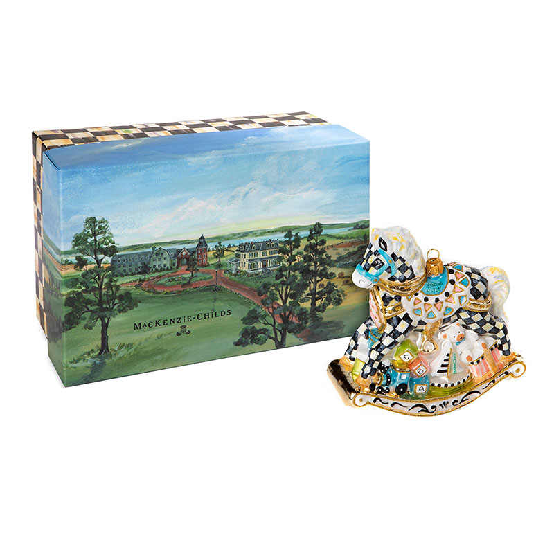 MacKenzie-Childs Glass Ornament, 2022 Rock a Baby