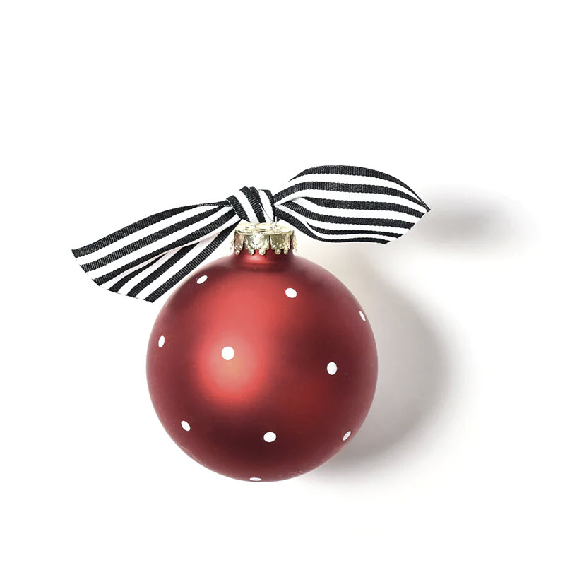 Coton Colors Meow Red Cat Glass Ornament