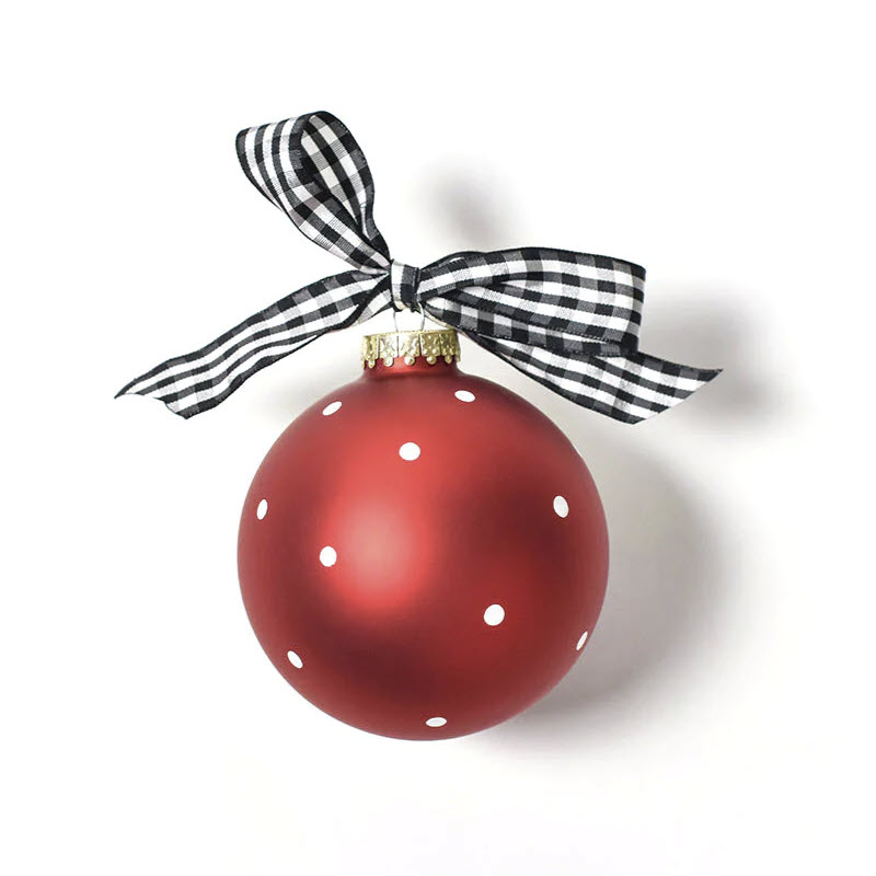 Coton Colors Woof Dog Bone Glass Ornament