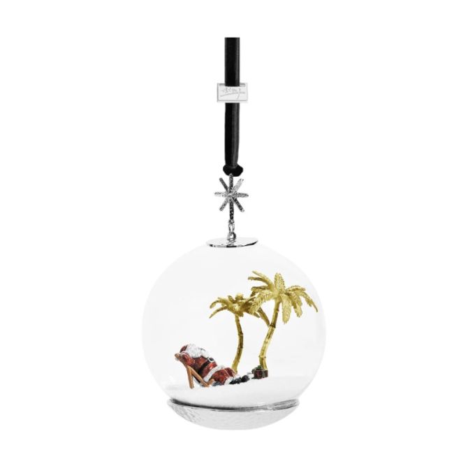 Michael Aram Island Santa Snow Globe Ornament