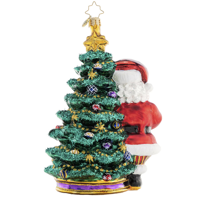 Christopher Radko Deck The Halls Santa Ornament