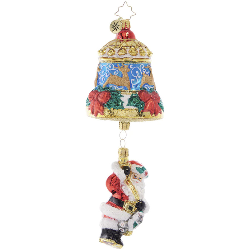 Christopher Radko Swinging Santa Ornament