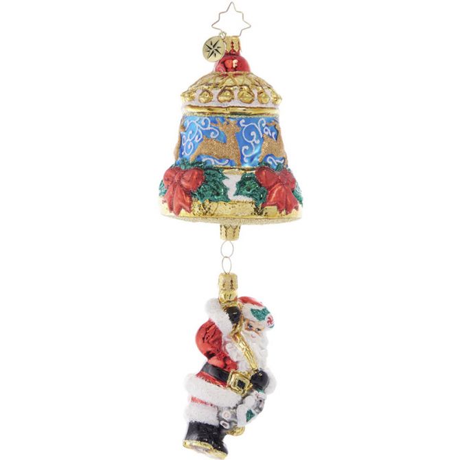 Christopher Radko Swinging Santa Ornament