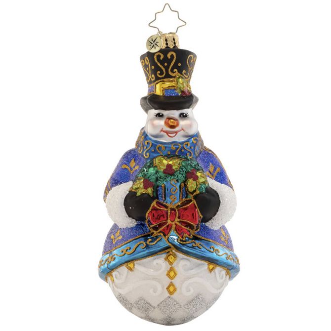 Christopher Radko Winter's Frost Snowman Ornament