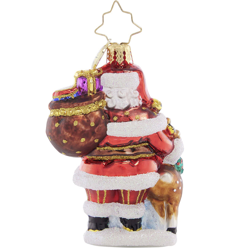 Christopher Radko A Woodland Walk Santa Gem Ornament