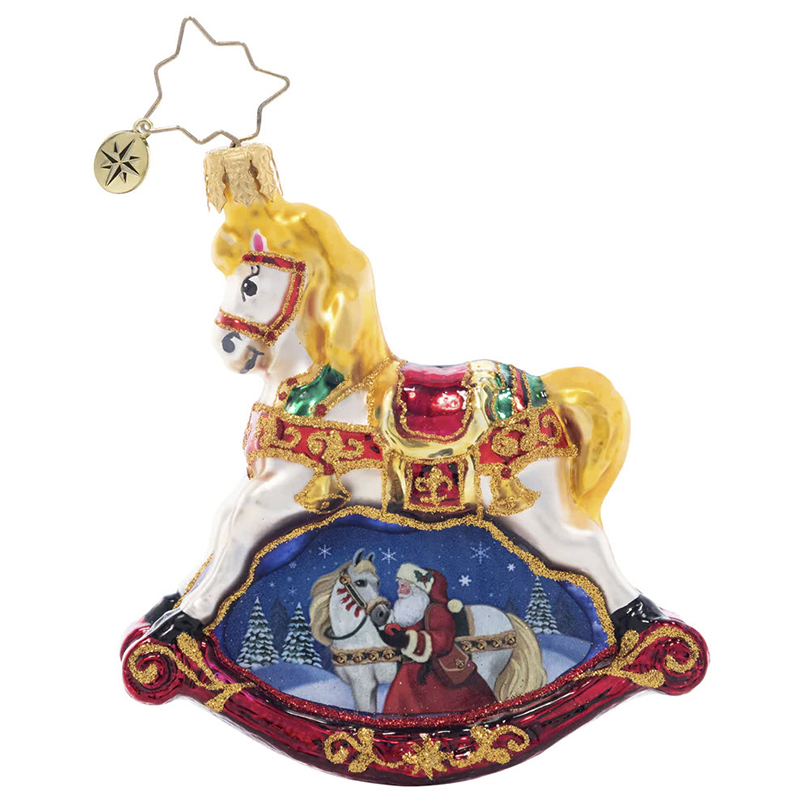 Christopher Radko Resplendent Rocking Horse Gem Ornament