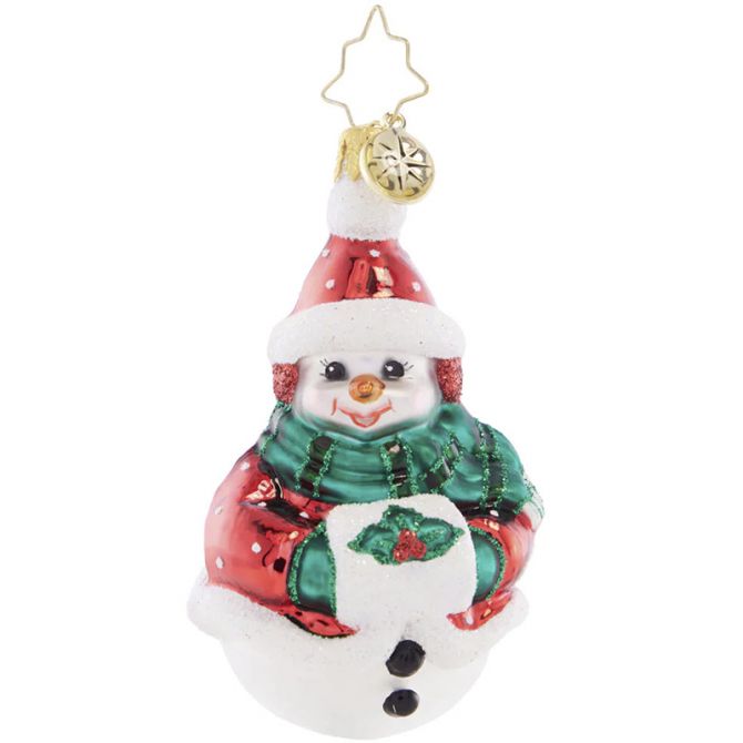 Christopher Radko Holly Jolly Snowman Gem Ornament
