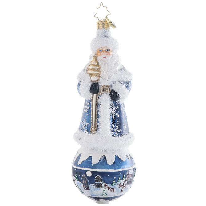 Christopher Radko Snowy Serenity Santa Ornament
