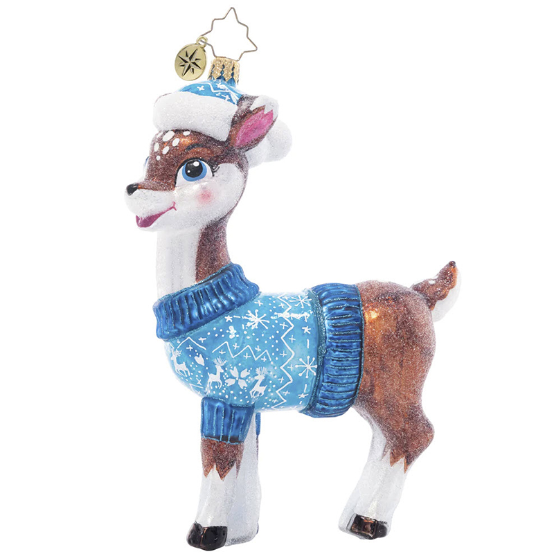Christopher Radko Bundle Up Baby Deer Ornament