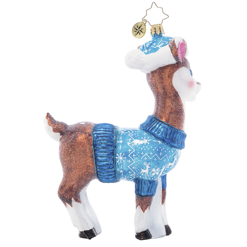 Christopher Radko Bundle Up Baby Deer Ornament