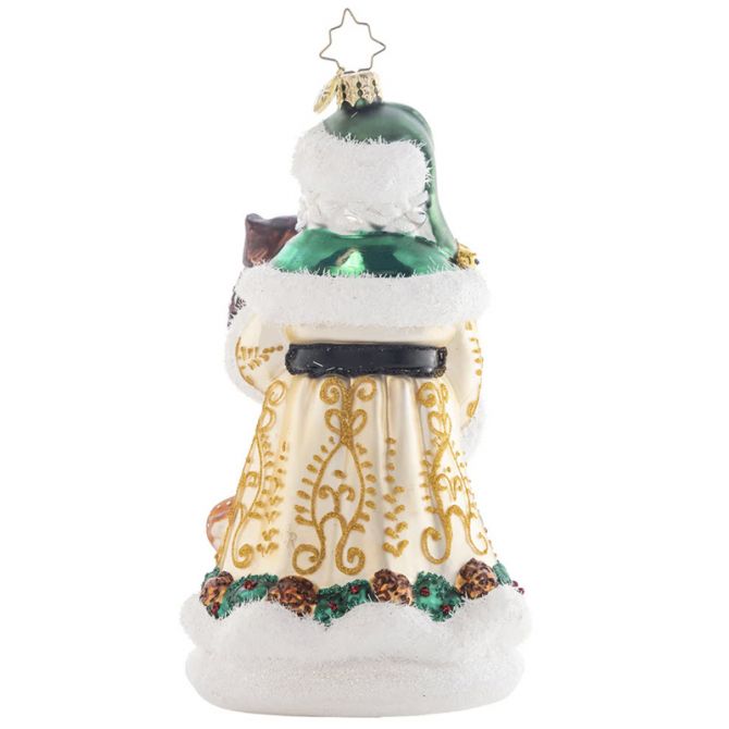 Christopher Radko Woodland Friends Santa Ornament