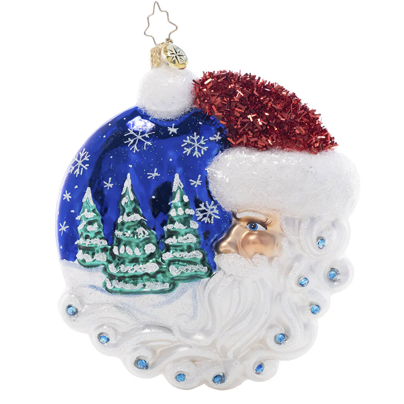 Christopher Radko Christmas Village Santa Ornament