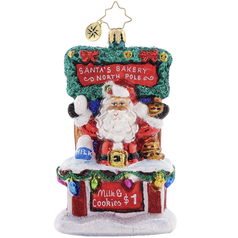 Christopher Radko Santa's Sweet Treat Stand Ornament