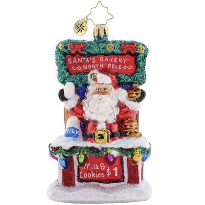 Christopher Radko Santa's Sweet Treat Stand Ornament