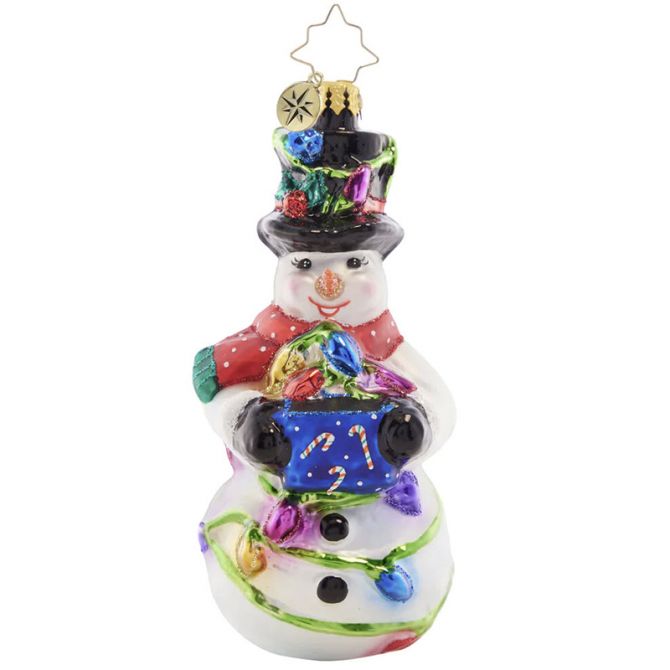 Christopher Radko Light The Night Snowman Ornament