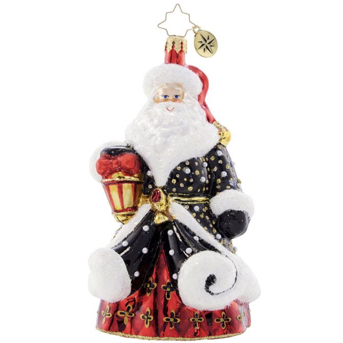 Christopher Radko Golden Glow Santa Ornament