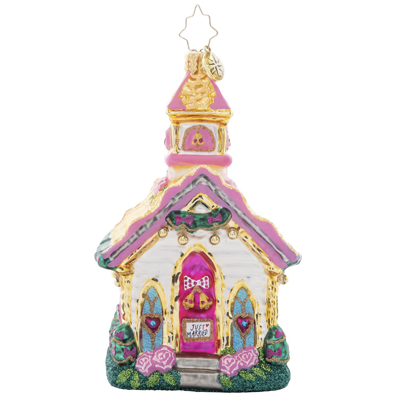 Christopher Radko Charming Wedding Chapel Ornament