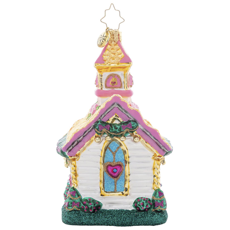 Christopher Radko Charming Wedding Chapel Ornament
