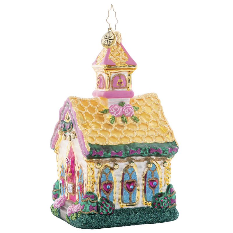 Christopher Radko Charming Wedding Chapel Ornament