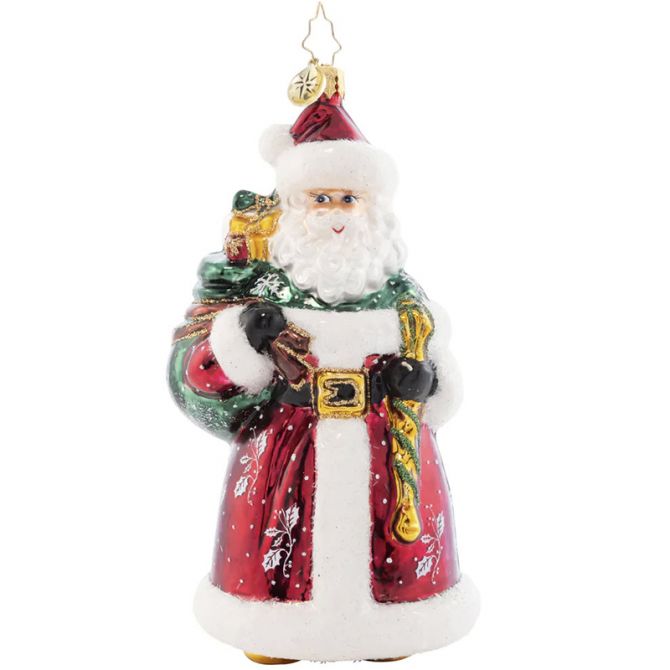 Christopher Radko Brants Brilliant Santa Ornament