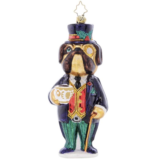 Christopher Radko Posh Pug Ornament