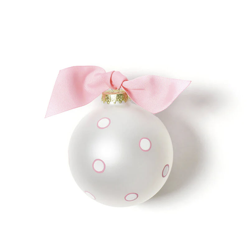Coton Colors My First Christmas Snowman Girl Glass Ornament