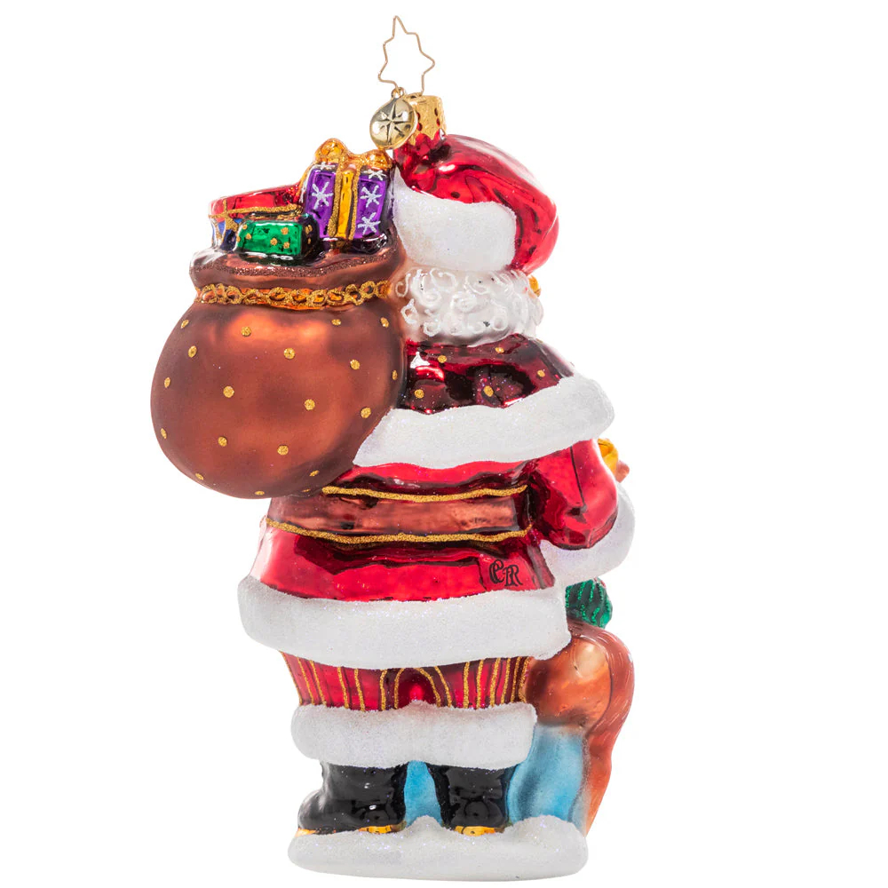 Christopher Radko A Woodland Walk Santa Ornament