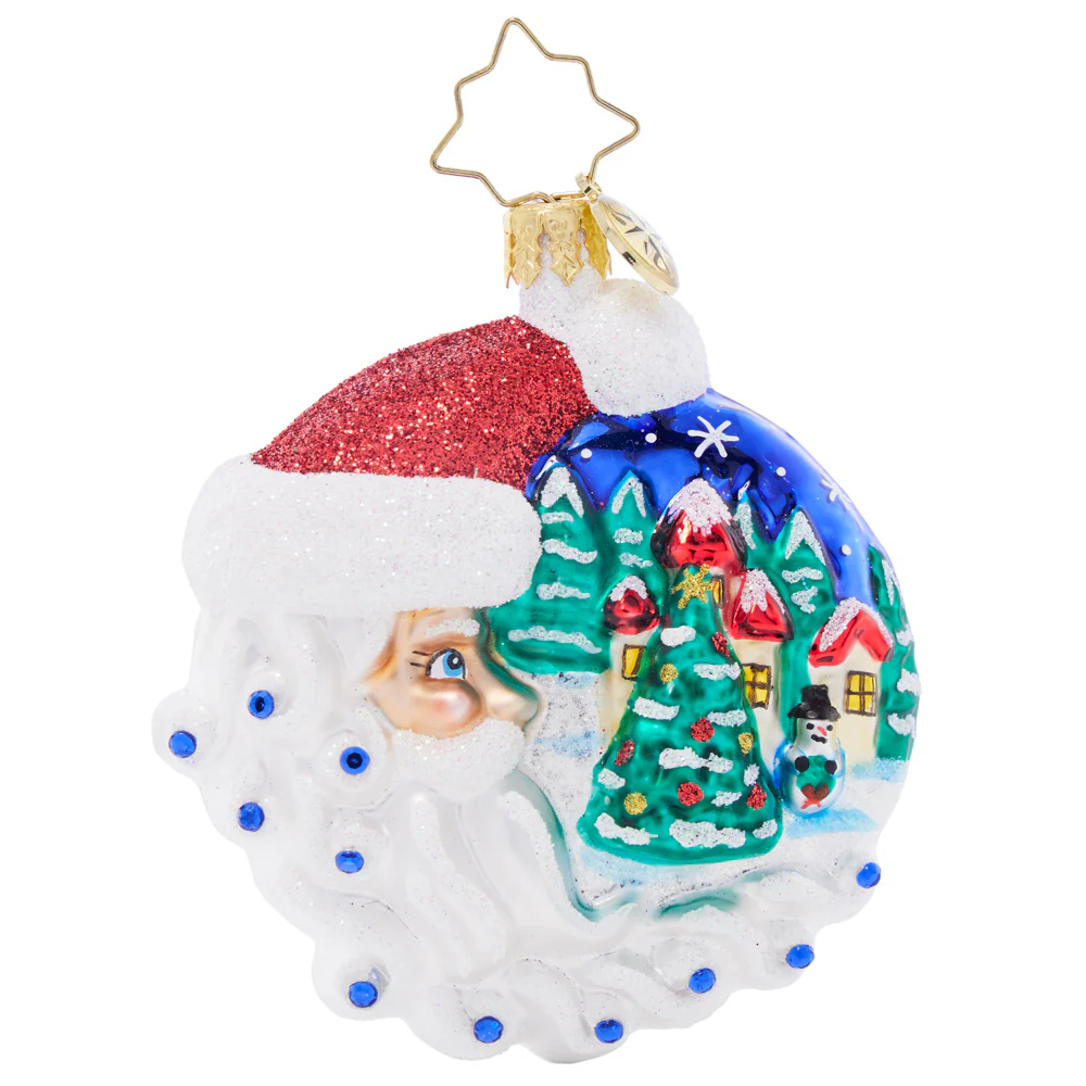 Christopher Radko Christmas Village Santa Ornament