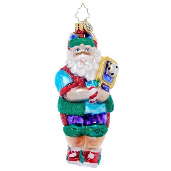 Christopher Radko Pickleball Pro Santa Ornament