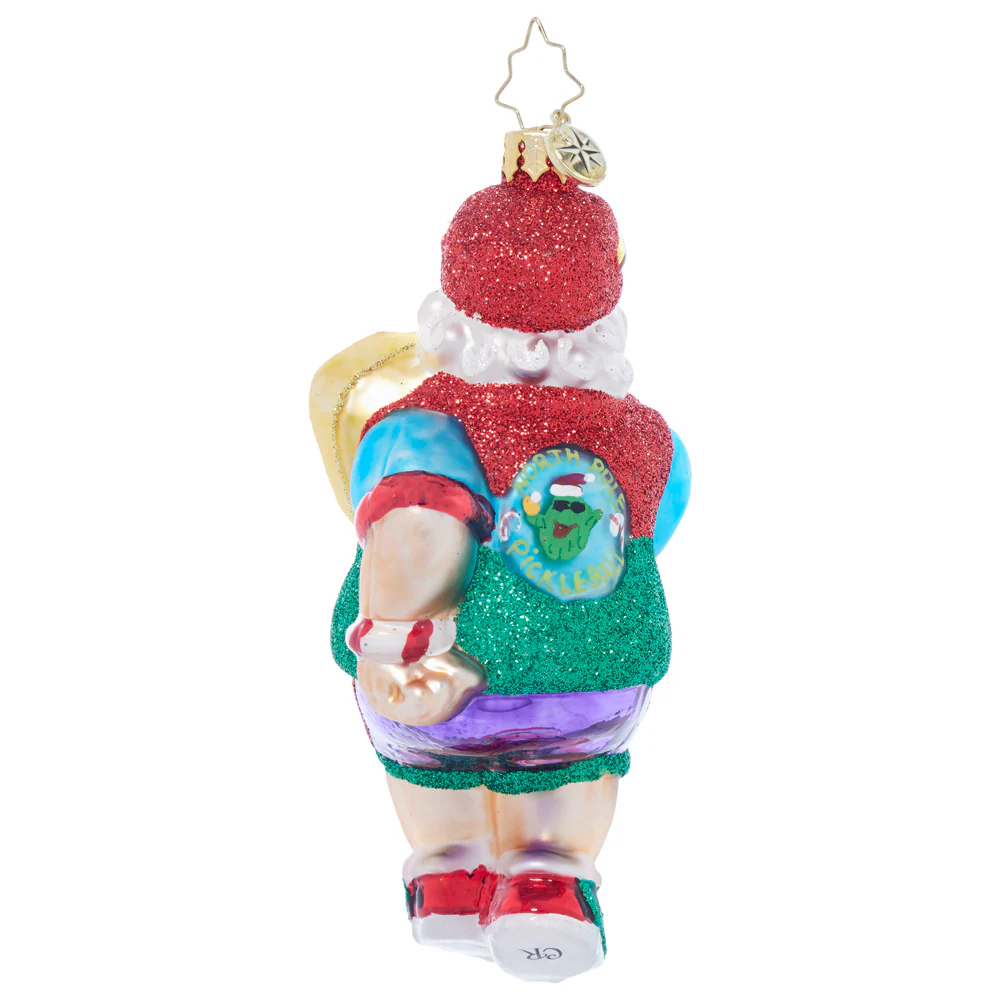 Christopher Radko Pickleball Pro Santa Ornament