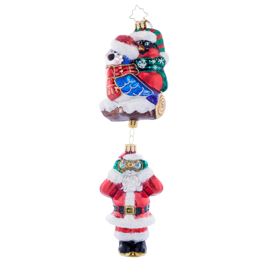 Christopher Radko Claus and the Cardinals Ornament
