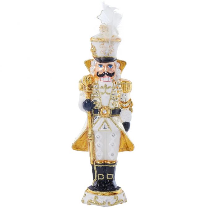 Christopher Radko Ivory Elegance Nutcracker Ornament